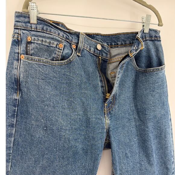 Levi's 514 Slim Straight Mens Jeans 34x29 Dad Y2K Normcore Medium Wash Minimal - Picture 4 of 11